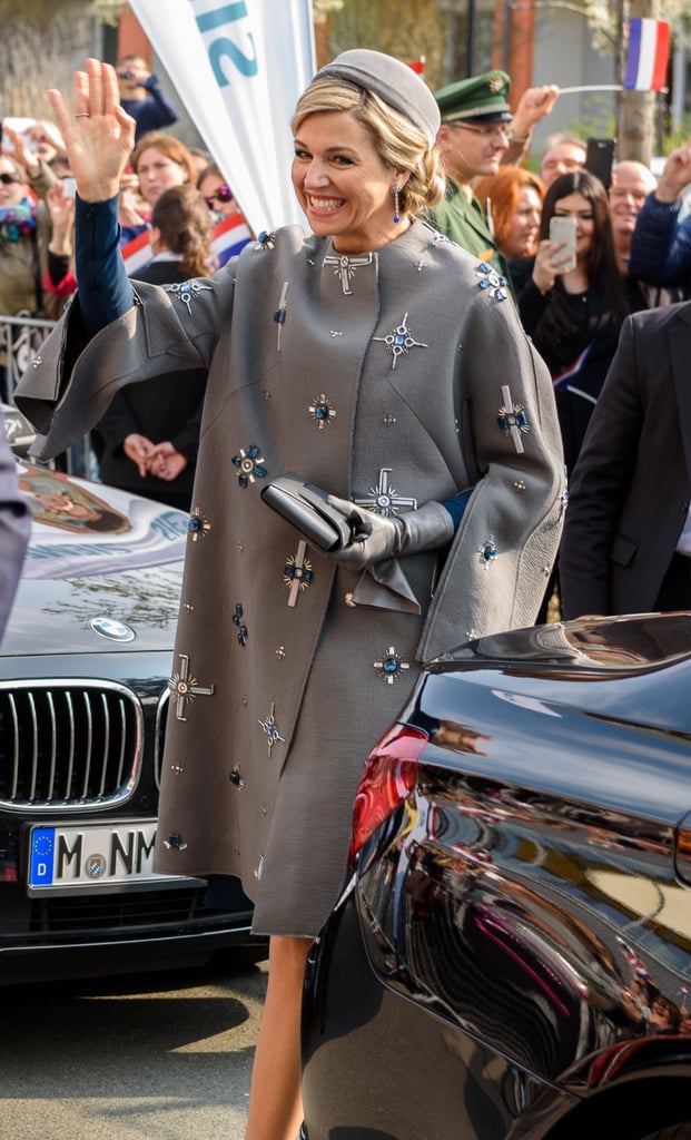 Queen Maxima Wears Embellished Coat | POPSUGAR Latina