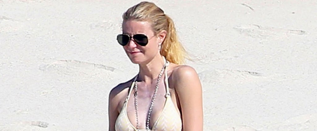 Gwyneth Paltrow White Bikini Pictures in Cabo