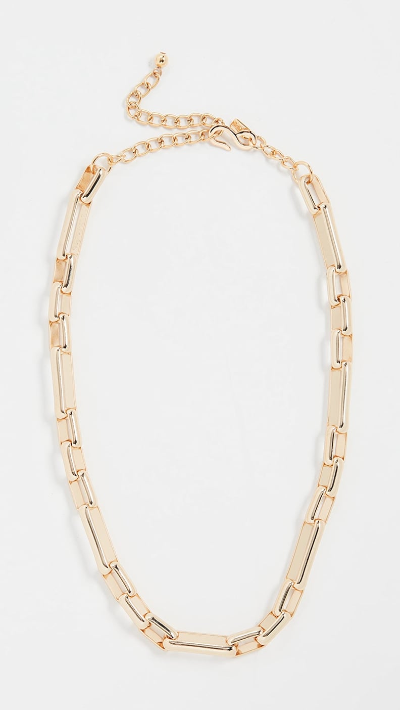 Kenneth Jay Lane Polished Gold Chain Link Necklace