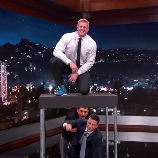 JJ Watt Box Jumps Over Jimmy Kimmel