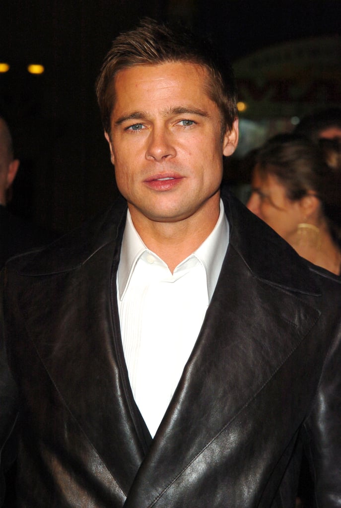 Hello, lover! Brad was clad in leather for the LA premiere of Ocean's Twelve in December 2004.