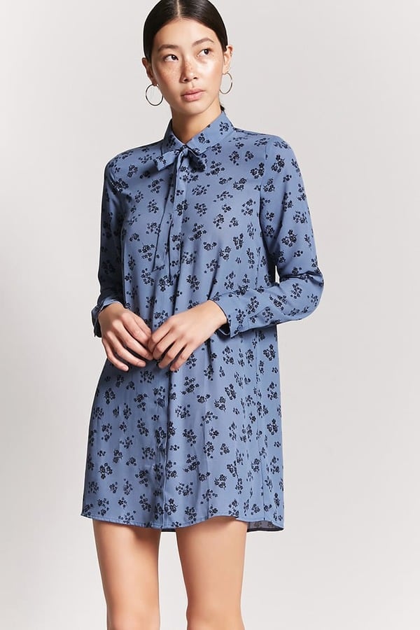 Forever 21 Floral Print Shirt Dress