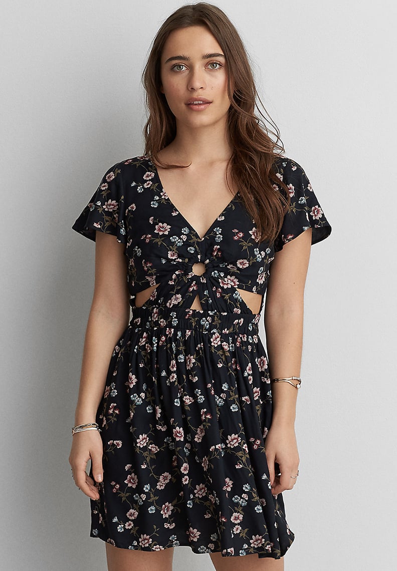 American Eagle Outfitters AE Keyhole Fit & Flare Dress