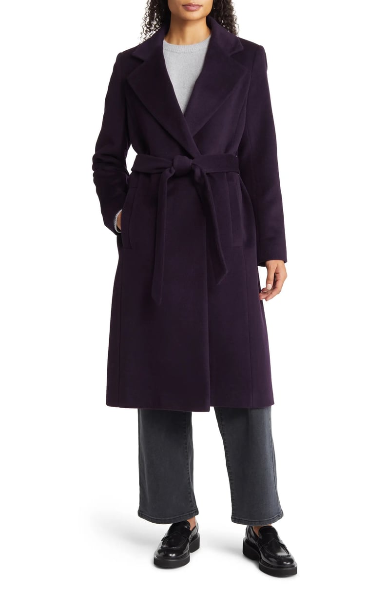 A Colorful Coat: Sam Edelman Belted Wool Blend Coat