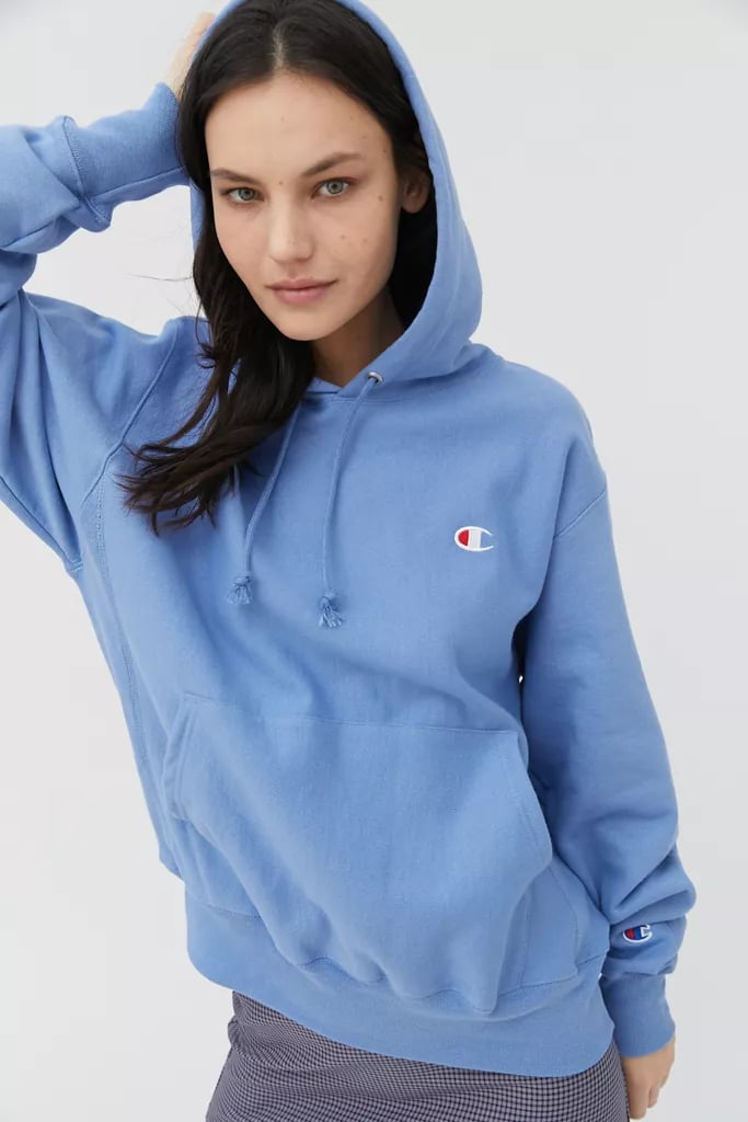 Champion Boyfriend Logo Patch Hoodie Sweatshirt