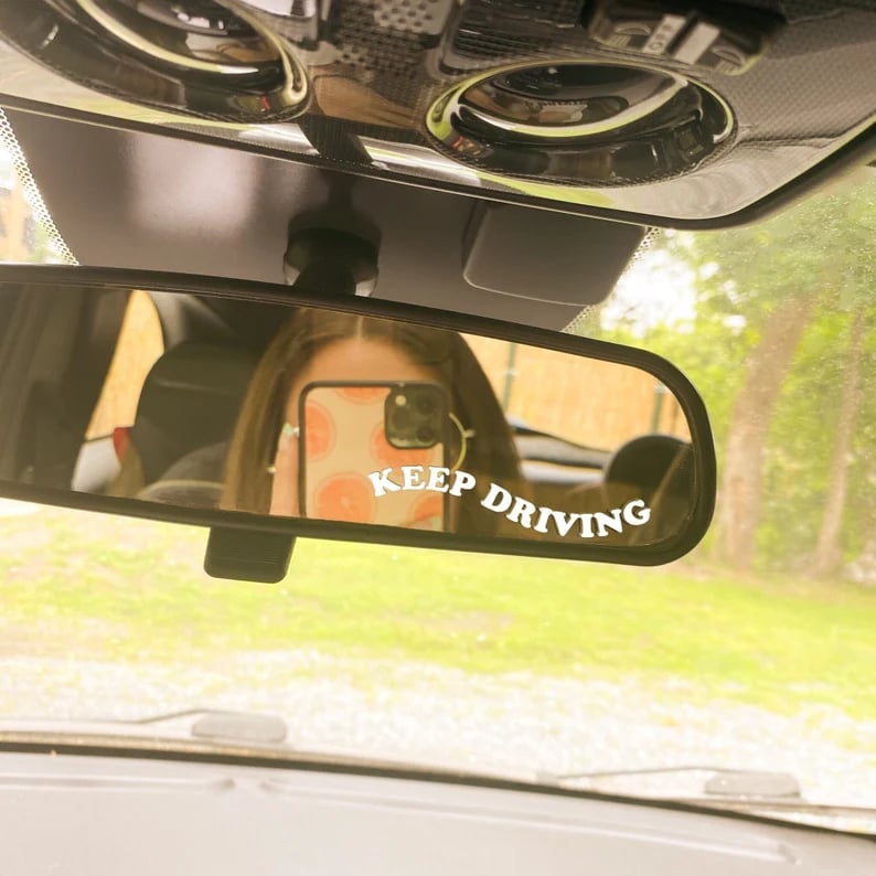 "Keep Driving" Car Mirror Decal