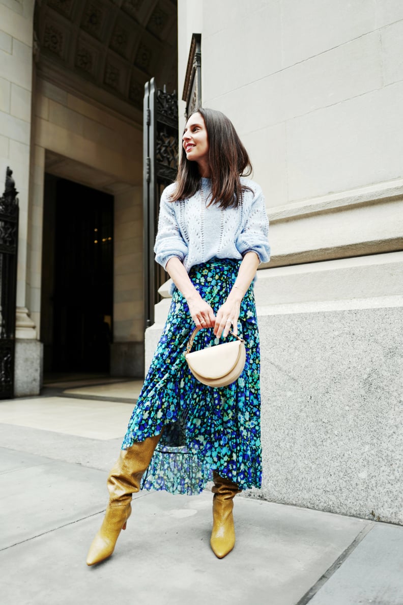 Midi skirt and sale boots outfit