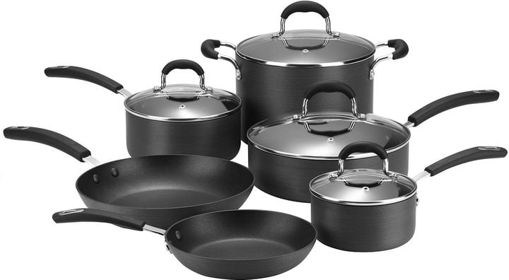 JCPenney Cooks 10-pc Classic Hard Anodized Nonstick Cookware Set