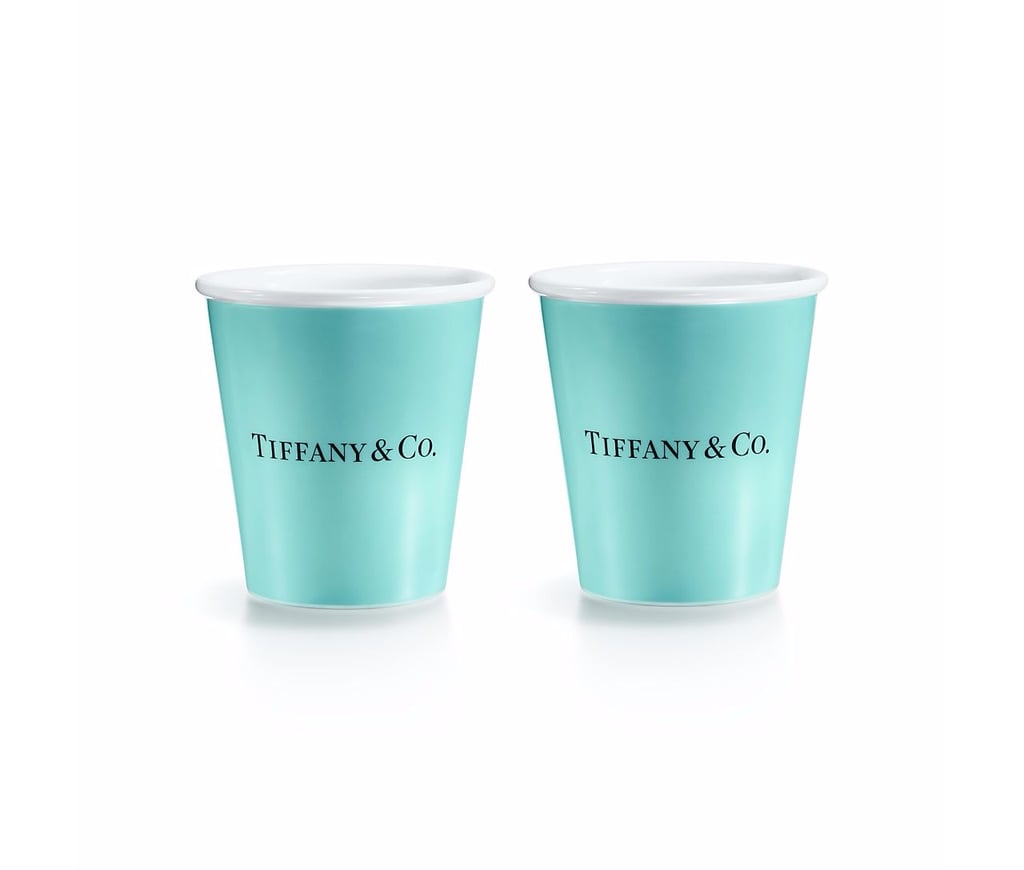 Sip your coffee from something surprisingly swanky, like this pair of playful bone china cups ($95). They're molded to look like everyday paper cups.