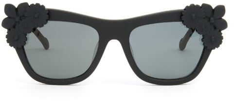 Preen by Thornton Bregazzi Floral-embellished rubber sunglasses ($216)