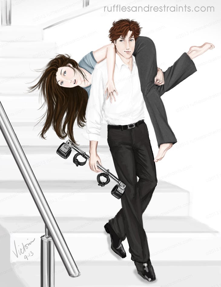 Taking The Stairs Fifty Shades Of Grey Fan Art Ruffles And Restraints Popsugar Love And Sex 