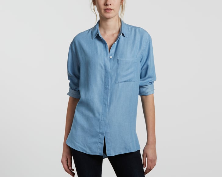 Levi's Boyfriend Shirt ($158) | Kate Upton Street Style | October 2015 ...
