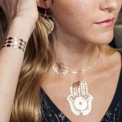 Hanukkah Gold and Silver Metallic Temporary Tattoos