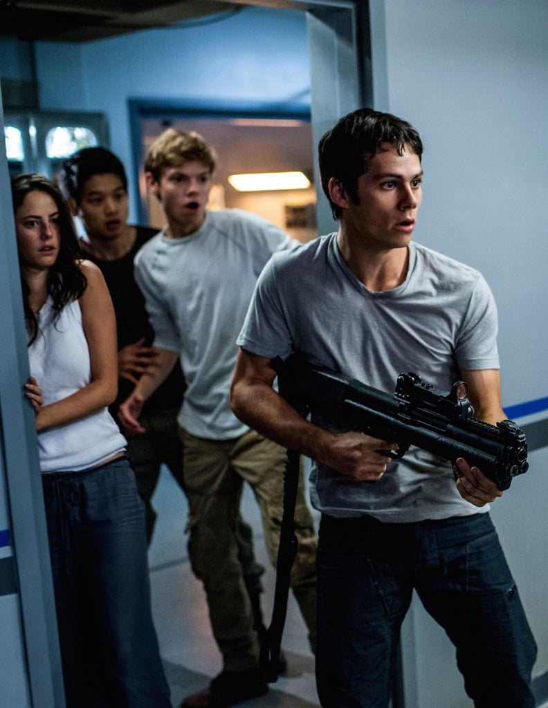 Aidan Gillen, Nathalie Emmanuel, and Thomas Brodie-Sangster in Maze Runner: The Scorch Trials