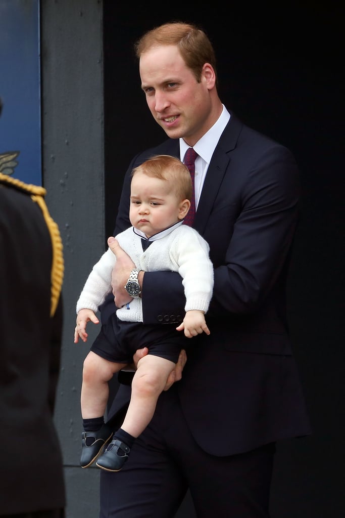 William and George both had matching facial expressions departing New Zealand in 2014.