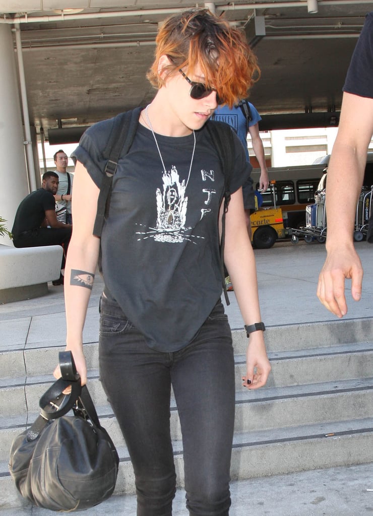 Kristen Stewart With Short Hair at LAX | July 2014