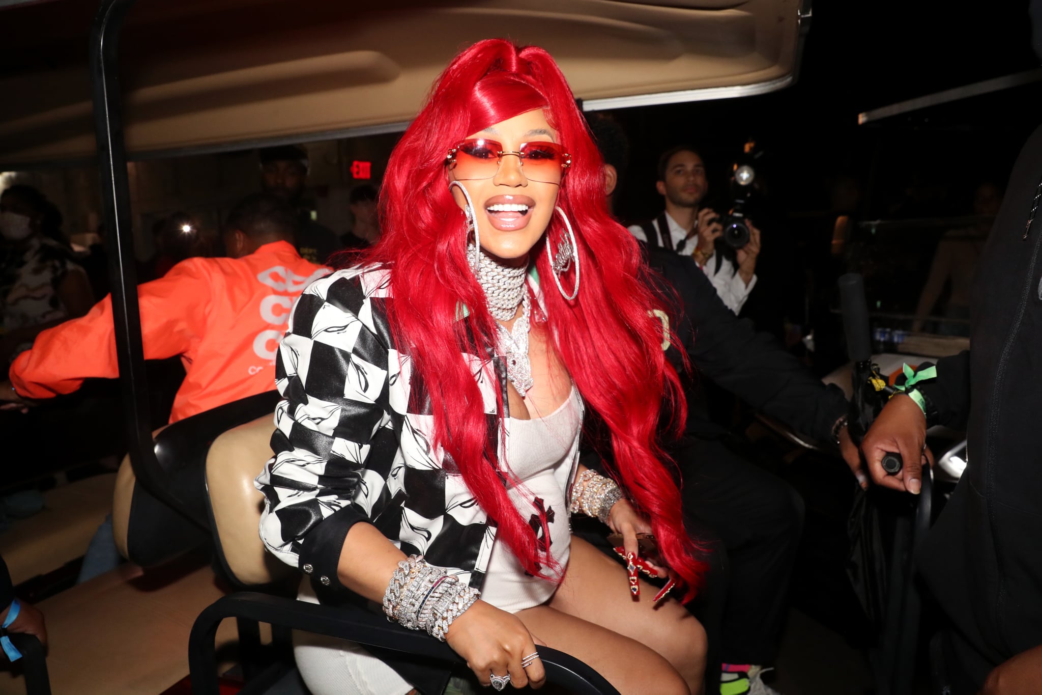 EAST RUTHERFORD, NEW JERSEY - AUGUST 22: Cardi B poses for a photo during Hot 97 Summer Jam 2021 at Met Life Stadium on August 22, 2021 in East Rutherford, New Jersey. (Photo by Johnny Nunez/WireImage)