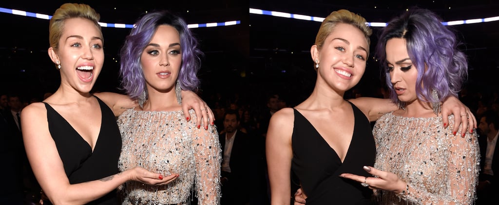 Miley Cyrus and Katy Perry at the Grammy Awards 2015