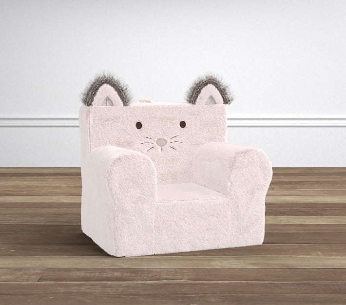 PB Kids Plush Faux Fur Cat Chair