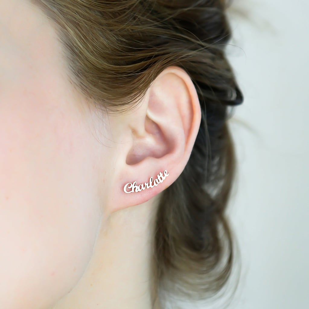 A Delicate Piece: Caitlyn Minimalist Name Earrings