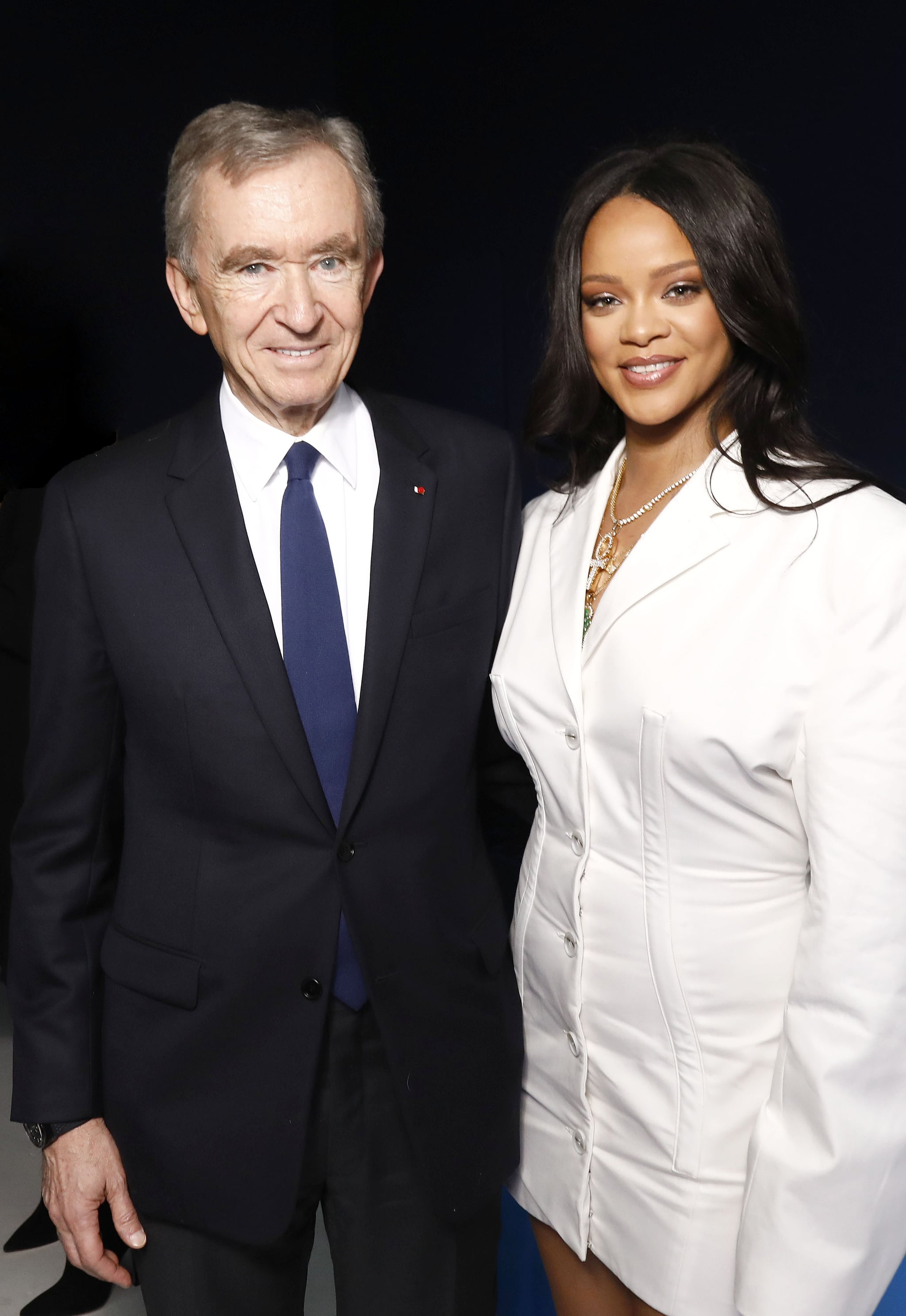 PARIS, FRANCE - MAY 22: Bernard Arnault and Rihanna attend Fenty Launch on May 22, 2019 in Paris, France. (Photo by Julien Hekimian/Getty Images for Fenty)