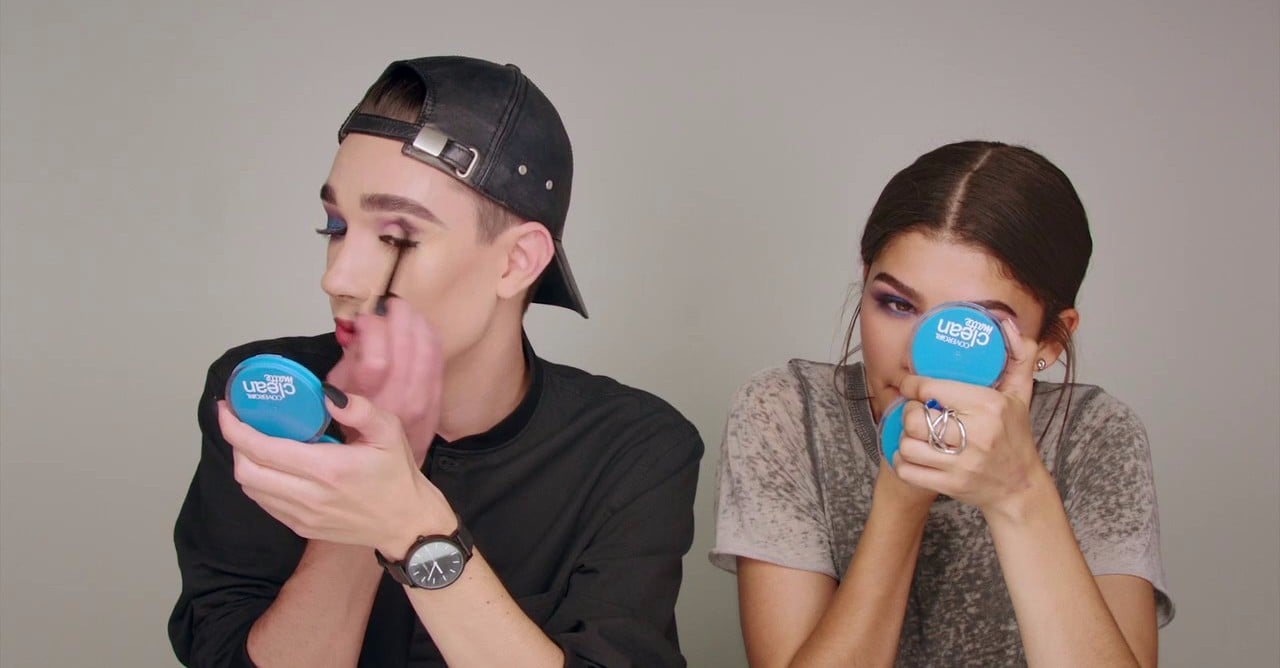 James Charles and Zendaya Makeup Challenge CoverGirl POPSUGAR Beauty