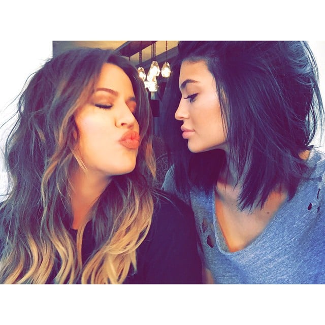 Khloé Kardashian and her sister Kylie Jenner showed off their pouts.
Source: Instagram user khloekardashian