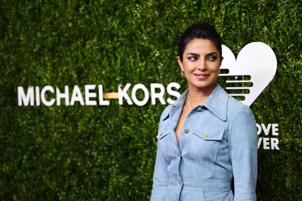 Priyanka Chopra's Suede Michael Kors Dress October 2018