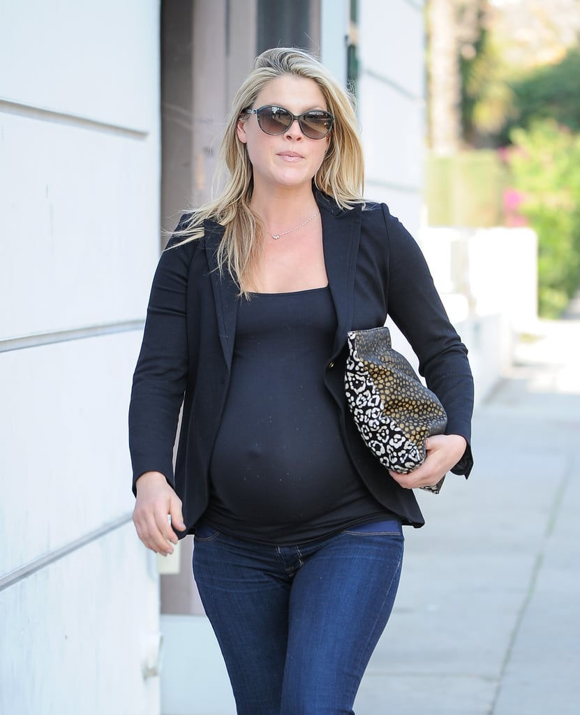 Ali Larter's growing baby bump was front and center in LA on Thursday.