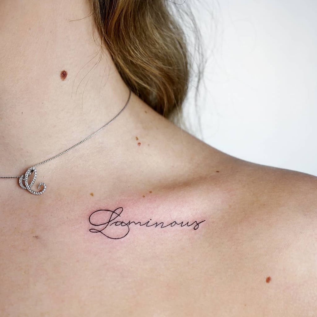 Collarbone Quote Tattoos  POPSUGAR Love  Sex