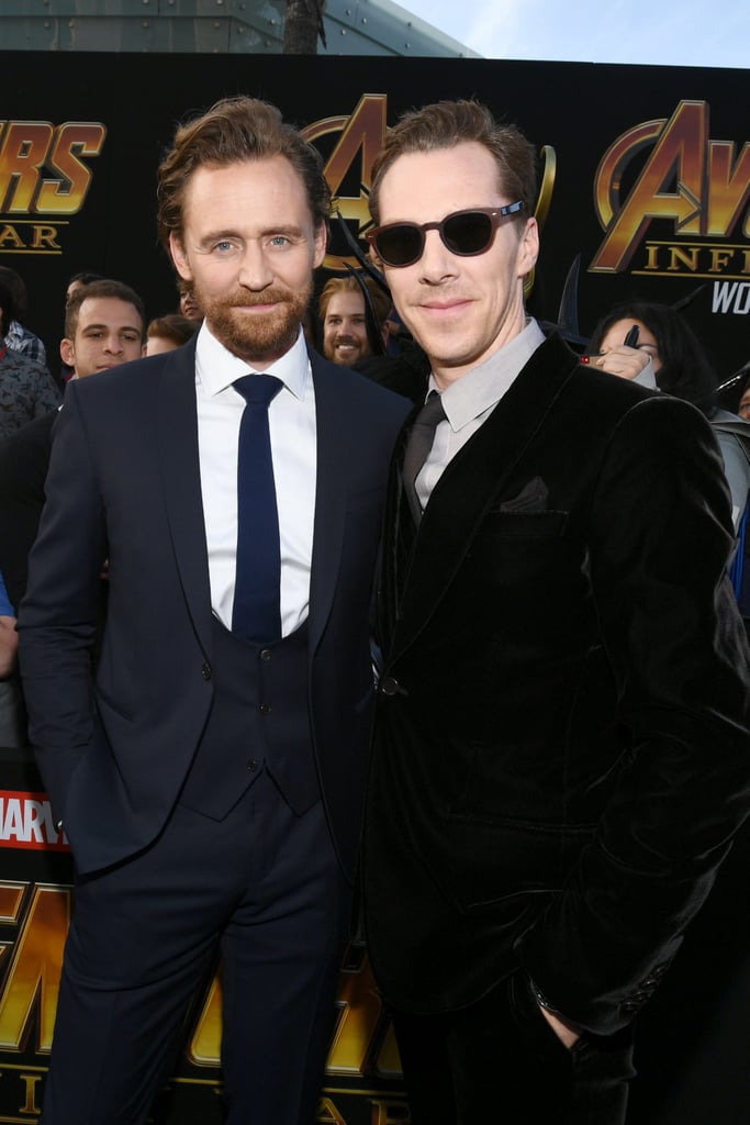 Tom Hiddleston and Benedict Cumberbatch attended the premiere of Avengers: Infinity War.