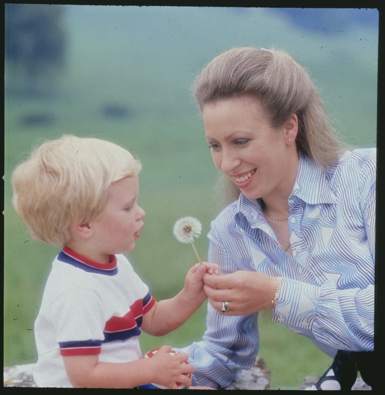 Princess Anne With Son Peter in the Late 1970s