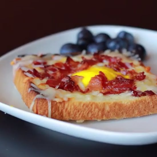 Broiled Eggs on Toast With Bacon and Cheese