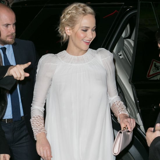 Jennifer Lawrence in Dior at Paris Mockingjay Premiere 2015