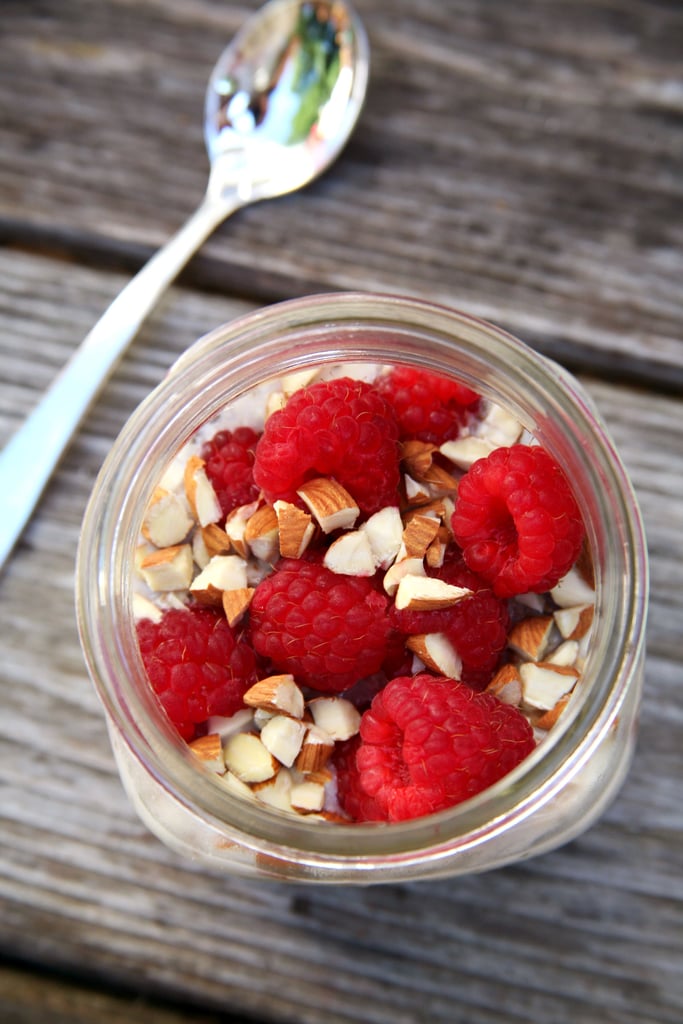 High-Protein Vanilla Almond Raspberry Overnight Oats