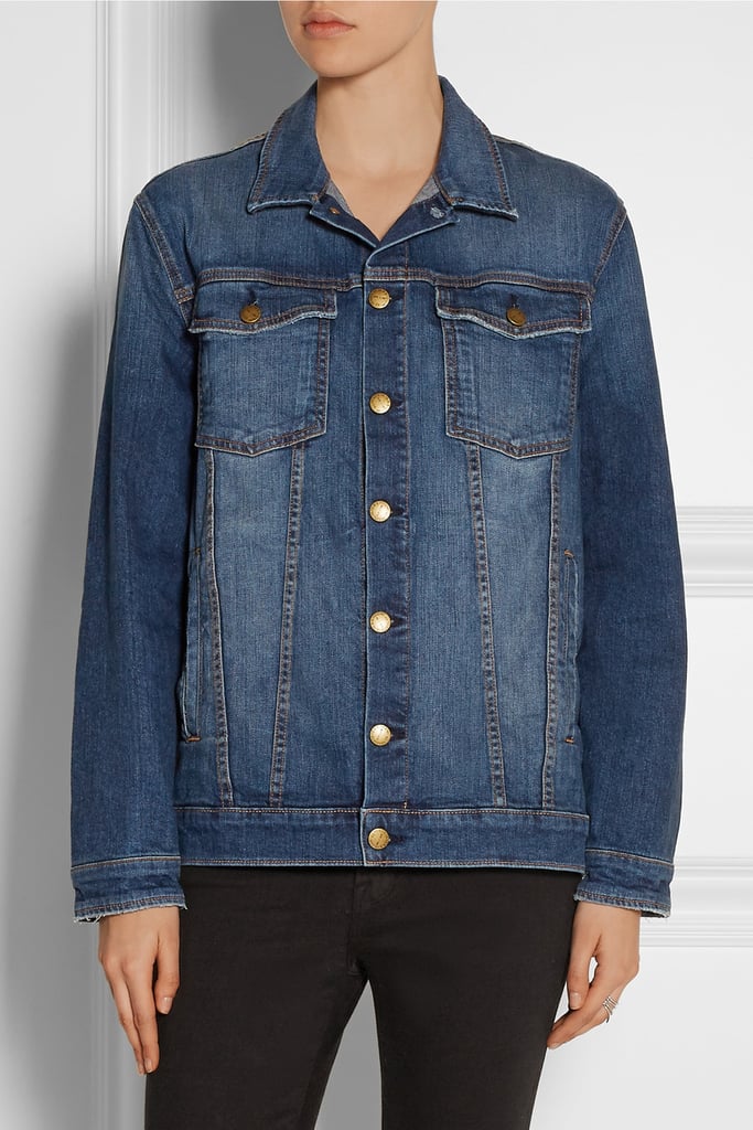 Current/Elliott Trucker Oversized Stretch-Denim Jacket ($350)