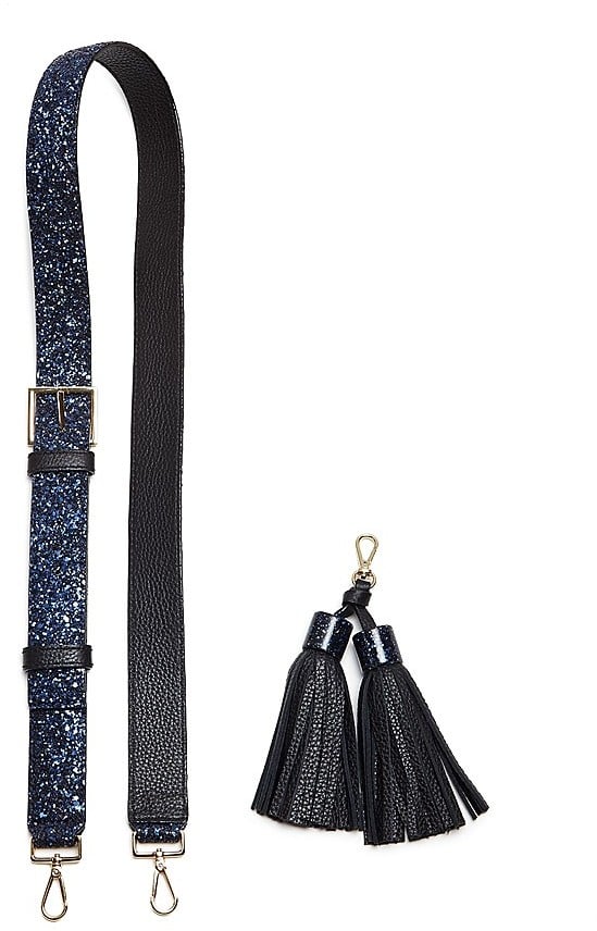 kate spade black leather purse strap