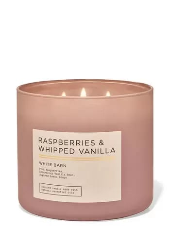 Bath & Body Works Raspberries & Whipped Vanilla 3-Wick Candle