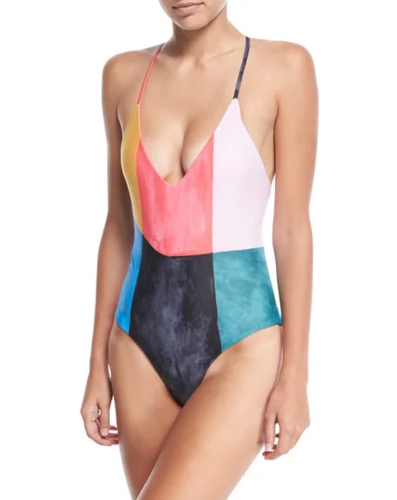 Strike them out with a colorblock look in Mara Hoffman Emma Colorblocked One-Piece Swimsuit ($275)