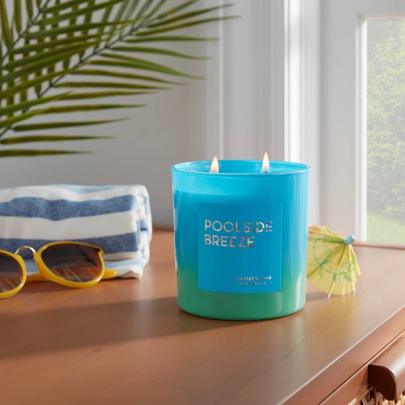 An Ombré Candle: Ombre Oval Candle Poolside Breeze