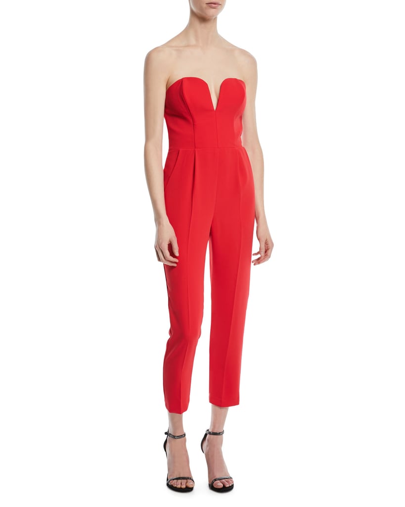 Amanda Uprichard Cherri Strapless Cropped Jumpsuit