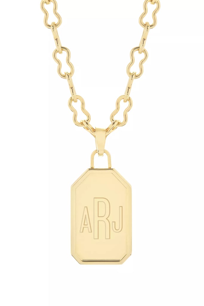 Go For the Gold: Brook & York Custom Monogram Statement Pendant Necklace