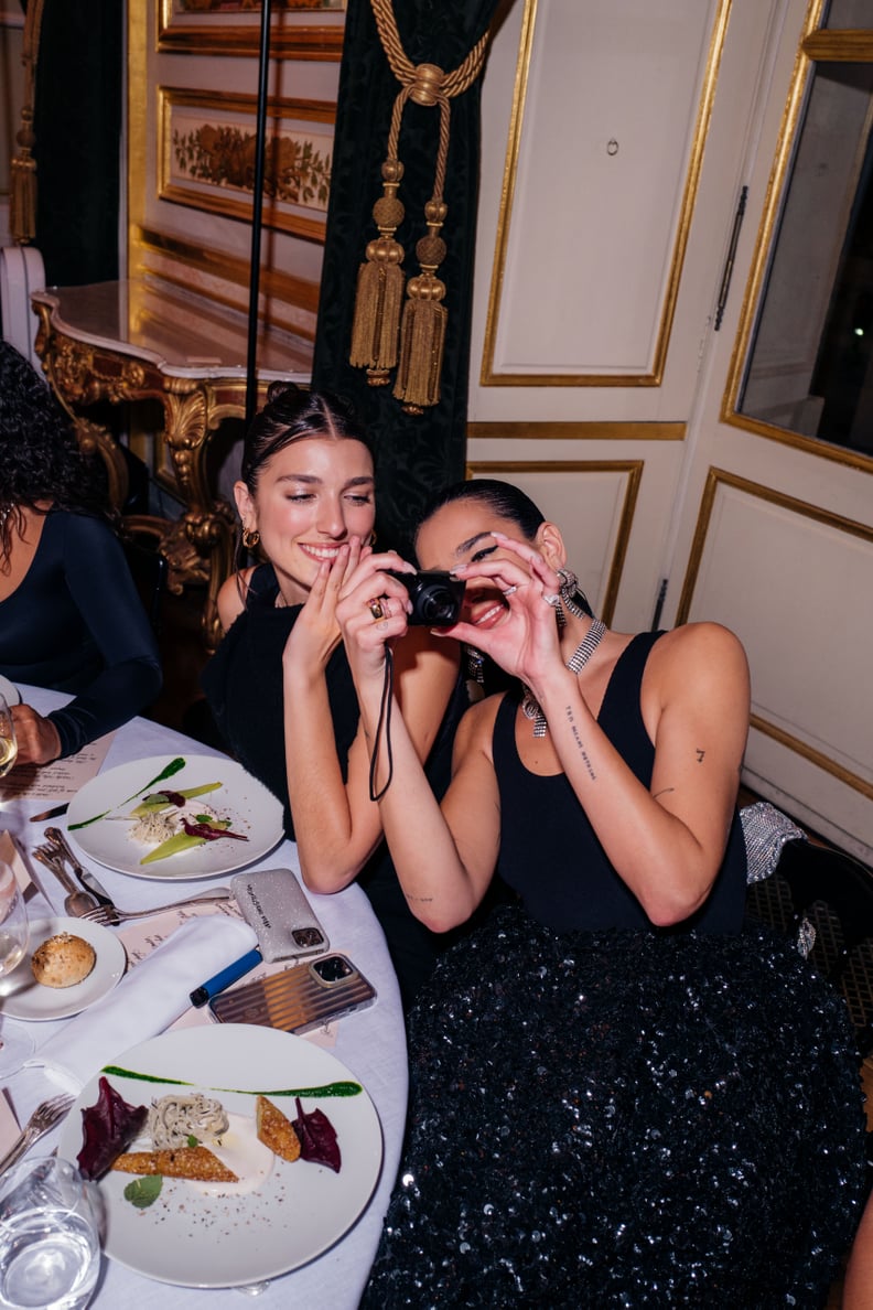 Rina and Dua Lipa at the Balenciaga Couture Dinner