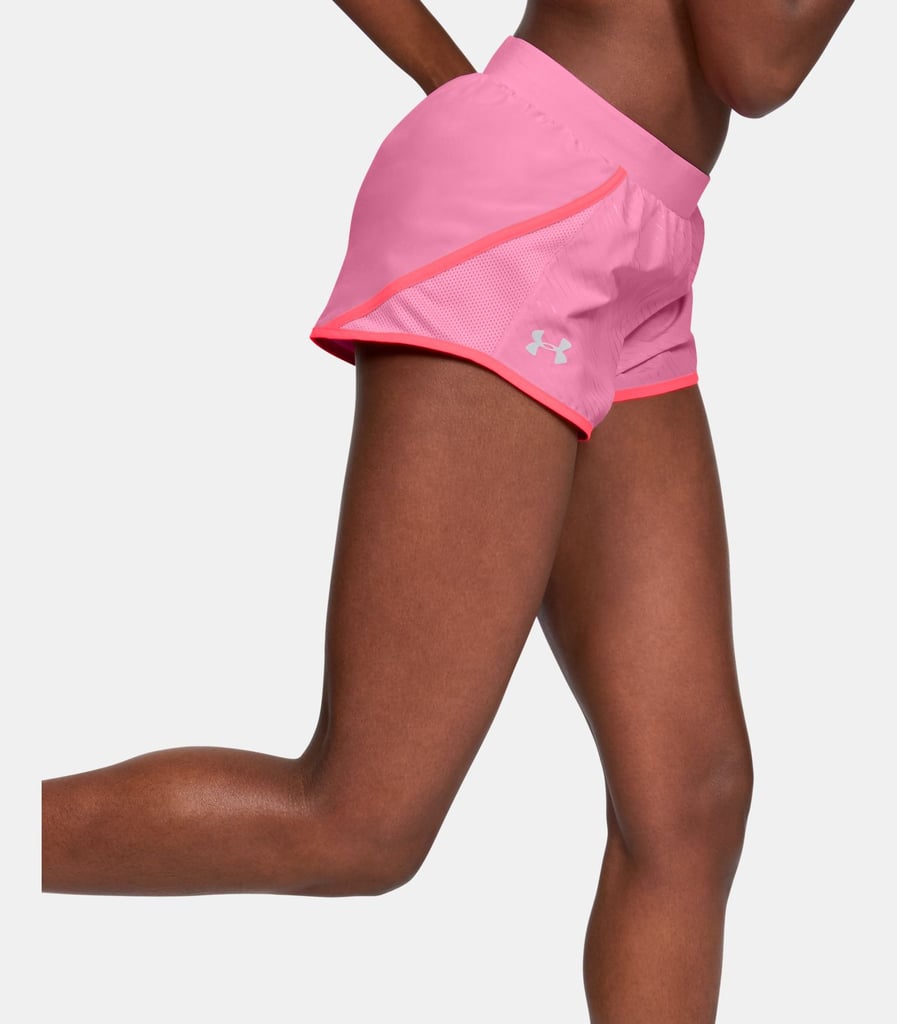 UA Fly-By 2.0 Shine On Mini Shorts