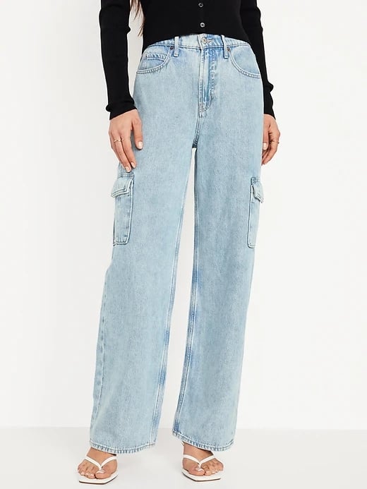 Old Navy Extra High-Waisted Wide-Leg Cargo Jeans