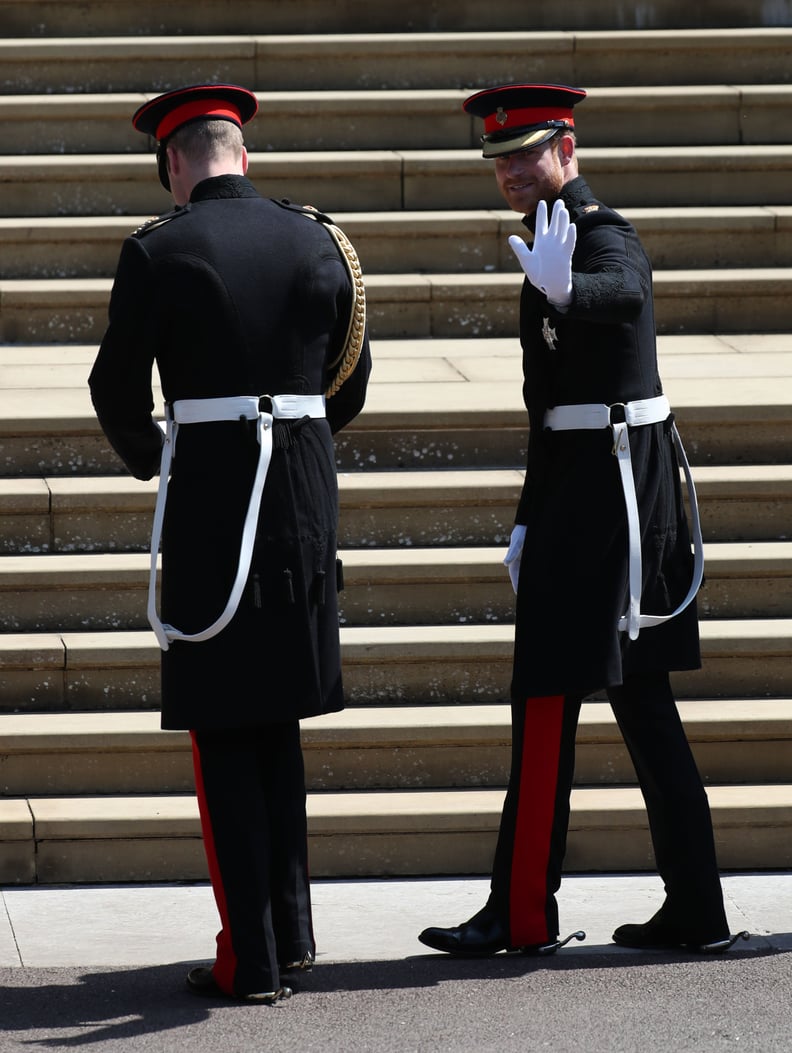 William and Harry Arriving at Windsor Castle, 2018