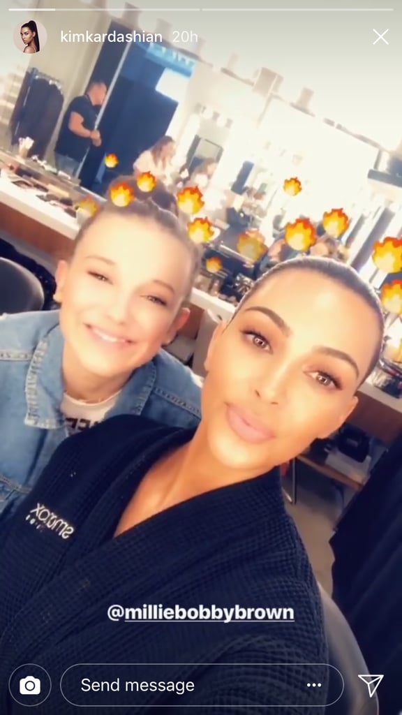 Kim Kardashian and Millie Bobby Brown Pictures March 2018