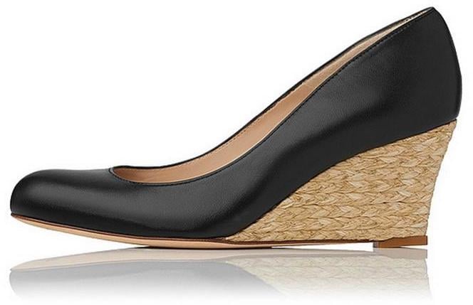 lk bennett patent wedges