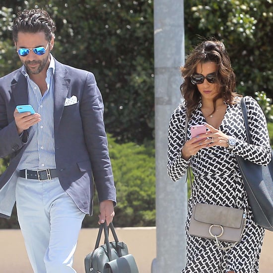 Eva Longoria and Boyfriend on Cell Phones