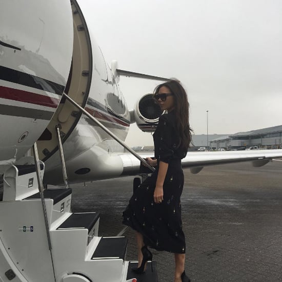 Victoria Beckham Cannes Plane Outfit Instagram May 2016